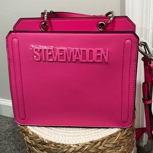 Steve Madden NWT Pink Satchel (formerly Bevelyn), too handles and guitar strap